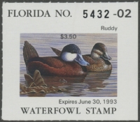 Scan of 1992 Florida Duck Stamp MNH VF