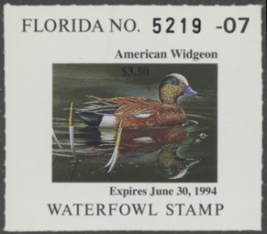 Scan of 1993 Florida Duck Stamp MNH VF