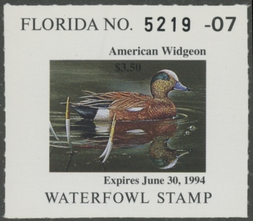 Scan of 1993 Florida Duck Stamp MNH VF