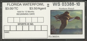 Scan of 1999 Florida Duck Stamp MNH VF