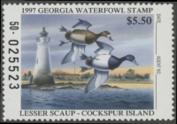 Scan of 1997 Georgia Duck Stamp MNH VF