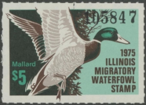 Scan of 1975 Illinois Duck Stamp - First of State MNH VF