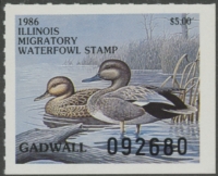 Scan of 1986 Illinois Duck Stamp MNH VF