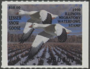 Scan of 1990 Illinois Duck Stamp MNH VF