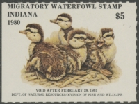Scan of 1980 Indiana Duck Stamp MNH VF