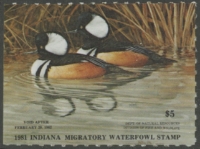 Scan of 1981 Indiana Duck Stamp MNH VF