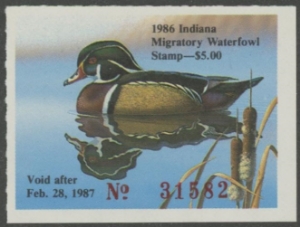 Scan of 1986 Indiana Duck Stamp MNH VF