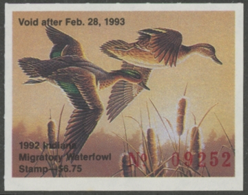 Picture of 1992 Indiana Duck Stamp MNH VF
