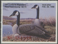 Scan of 1997 Indiana Duck Stamp MNH VF
