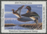 Scan of 2000 Pennsylvania Duck Stamp MNH VF