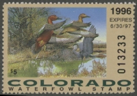 Scan of 1996 Colorado Duck Stamp MNH VF
