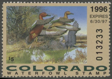 Picture of 1996 Colorado Duck Stamp MNH VF