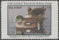 Scan of 1996 Kansas Duck Stamp MNH VF