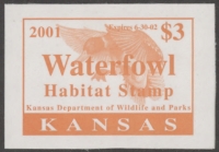 Scan of 2001 Kansas Duck Stamp MNH VF