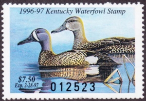 Scan of 1996 Kentucky Duck Stamp MNH VF