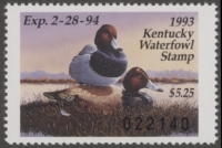 Scan of 1993 Kentucky Duck Stamp MNH VF