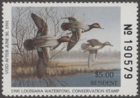 Scan of 1989 Louisiana Duck Stamp MNH VF