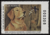 Scan of 2008 Louisiana Duck Stamp MNH VF