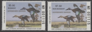 Scan of 1989 Louisiana Duck Stamps - Governor's Edition MNH VF