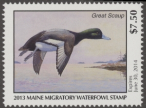 Scan of 2013 Maine Duck Stamp MNH VF
