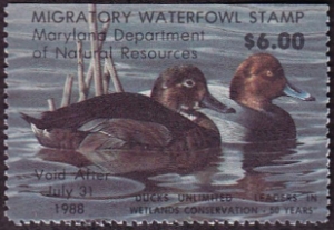 Scan of 1987 Maryland Duck Stamp MNH VF
