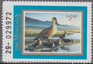 Scan of 1988 Montana Duck Stamp MNH VF