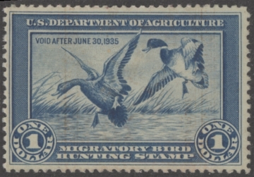 Picture of RW1 1934 Duck Stamp  Unsigned Fine