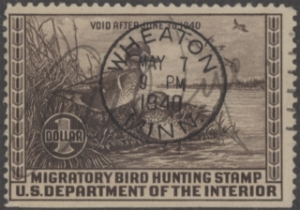 Scan of RW6 1939 Duck Stamp 