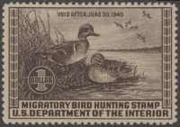 Scan of RW6 1939 Duck Stamp  MNH F-VF