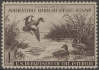 Scan of RW9 1942 Duck Stamp  MLH F-VF