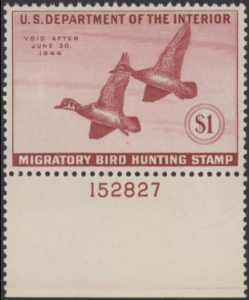 Scan of RW10 1943 Duck Stamp  MNH VF