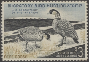 Scan of RW31 1964 Duck Stamp  MNH, Faults XF