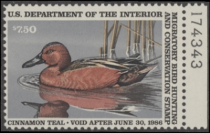 Scan of RW52 1985 Duck Stamp  MLH Fine
