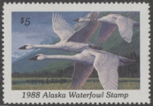 Scan of 1988 Alaska Duck Stamp MNH VF