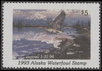 Scan of 1993 Alaska Duck Stamp MNH VF