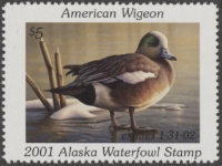 Scan of 2001 Alaska Duck Stamp MNH VF