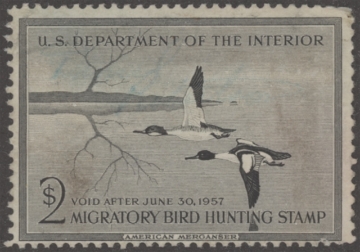 Scan of RW23 1956 Duck Stamp  Used F-VF