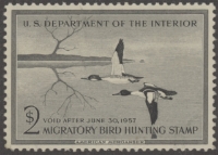 Scan of RW23 1956 Duck Stamp  MLH XF