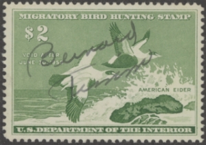 Scan of RW24 1957 Duck Stamp  Used F-VF