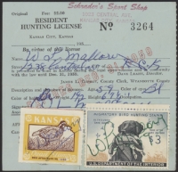 Scan of RW26 1959 Duck Stamp  Used on KS License VF