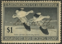 Scan of RW14 1947 Duck Stamp  Used F-VF