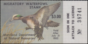 Scan of 1981 Maryland Duck Stamp MNH VF