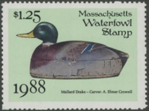 Scan of 1988 Massachusetts Duck Stamp MNH VF