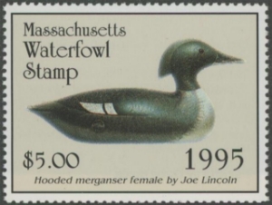 Scan of 1995 Massachusetts Duck Stamp MNH VF