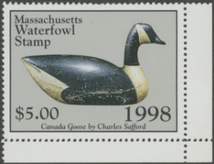 Scan of 1998 Massachusetts Duck Stamp MNH VF