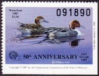 Scan of 1987 Missouri Duck Stamp MNH F-VF