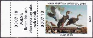 Scan of 1989 New Hampshire Duck Stamp MNH VF