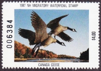 Scan of 1987 New Hampshire Duck Stamp MNH VF
