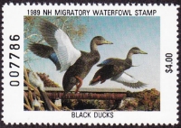 Scan of 1989 New Hampshire Duck Stamp MNH VF