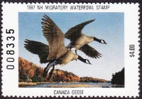Scan of 1987 New Hampshire Duck Stamp MNH F-VF